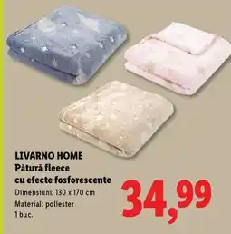 Lidl Livarno home Pătură fleece Ofertă