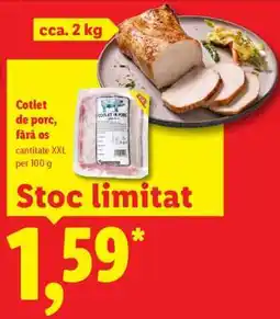 Lidl Cotlet de porc fără os Ofertă