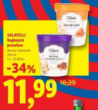 Lidl Gelatelli Înghețată Premium Ofertă
