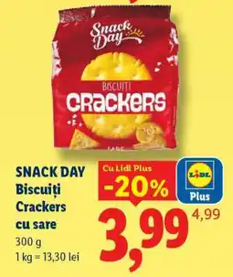 Lidl SNACK DAY Biscuiți Crackers cu sare Ofertă