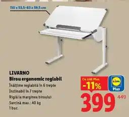 Lidl LIVARNO Birou ergonomic reglabil Ofertă