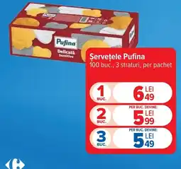 Carrefour Servețele Pufina Ofertă
