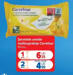 Carrefour Servetele umede multisuprafețe Carrefour Ofertă