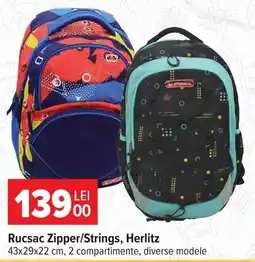Carrefour Herlitz Rucsac Zipper/Strings Ofertă