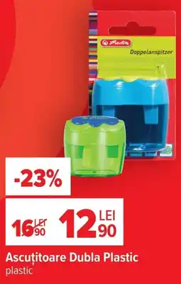 Carrefour Berlite Ascuțitoare Dubla Plastic Ofertă