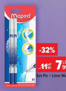 Carrefour Maped set pic + liner Ofertă