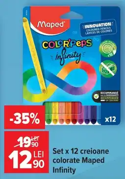 Carrefour Maped creioane colorate Infinity Ofertă