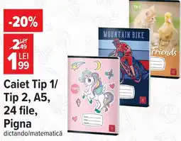 Carrefour Pigna caiet Ofertă