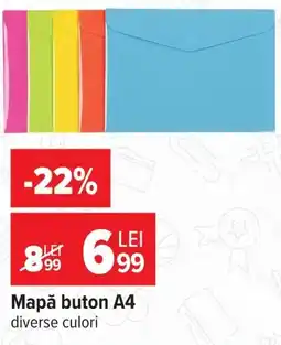 Carrefour Mapă buton A4 Ofertă