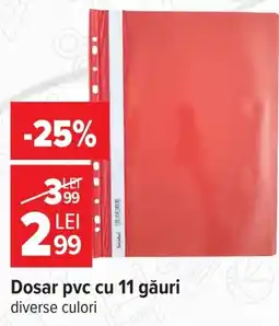 Carrefour Dosar pvc cu 11 găuri Ofertă