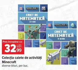 Carrefour Minecraft caiet de matematică Ofertă