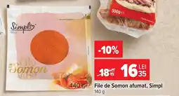 Carrefour File de somon afumat simpl Ofertă