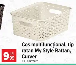 Carrefour Curver coș multifuncțional tip ratan my style rattan Ofertă