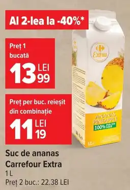 Carrefour Carrefour Extra suc de ananas Ofertă