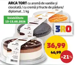 Penny Arca tort cu aromă de vanilie și ciocolată / cu cremă și fructe de pădure / diplomat Ofertă