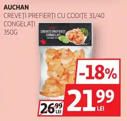 Auchan Auchan creveți prefierți cu codițe 31/40 Ofertă