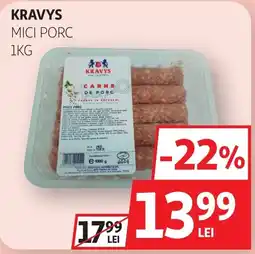 Auchan Kravys mici porc Ofertă