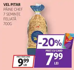 Auchan Vel Pitar Pâine Chef 7 Semințe Feliată Ofertă