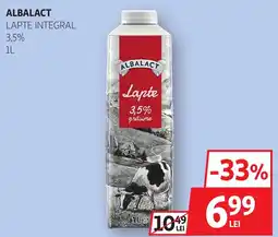Auchan Albalact lapte integral Ofertă