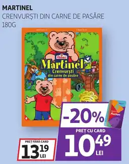 Auchan Martinel crenvurști din carne de pasăre Ofertă