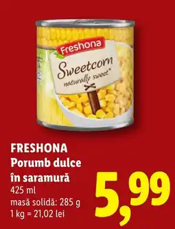 Lidl Freshona porumb dulce în saramură Ofertă