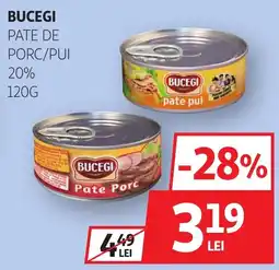 Auchan Bucegi pate de porc/pui Ofertă