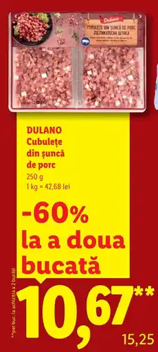 Lidl Dulano cubulețe din șuncă de porc Ofertă