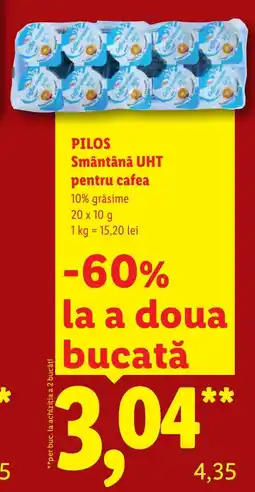 Lidl Pilos Smântână UHT pentru cafea Ofertă