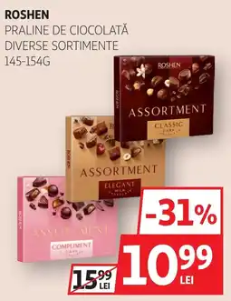 Auchan Roshen praline de ciocolată diverse sortimente Ofertă