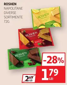 Auchan Roshen napolitane diverse sortimente Ofertă