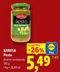 Lidl Baresa Pesto Ofertă