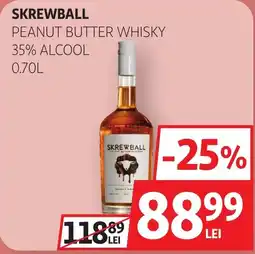 Auchan Skrewball peanut butter whisky Ofertă
