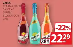 Auchan Zarea cocktail to go sangria/ spritz/ blue lagoon Ofertă