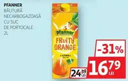 Auchan Pfanner băutură necarbo gazoasă cu suc de portocale Ofertă