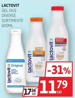 Auchan Lactovit gel duș diverse sortimente Ofertă