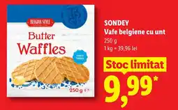 Lidl Sondey vafe belgiene cu unt Ofertă