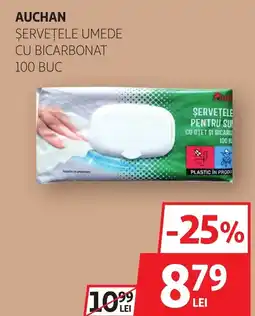 Auchan Auchan șervețele umede cu bicarbonat Ofertă