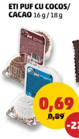 Penny Eti puf cu cocos/cacao Ofertă