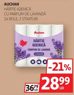 Auchan Auchan hârtie igienică cu parfum de lavandă Ofertă