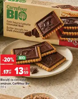 Carrefour Market Carrefour bio biscuiți cu ciocolată amăruie Ofertă