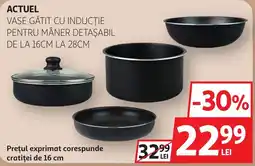 Auchan Vase gătit cu inducție pentru mâner detasabil Ofertă