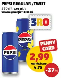 Penny Pepsi regular / twist Ofertă