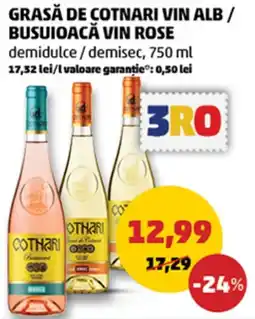 Penny Cotnari vin alb / busuiocă vin rose Ofertă