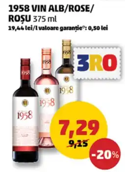 Penny 1958 vin alb/rose/roșu Ofertă