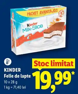 Lidl Kinder Felie de lapte Ofertă