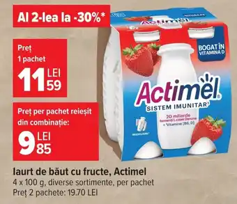 Actimel laurte de băut cu fructe