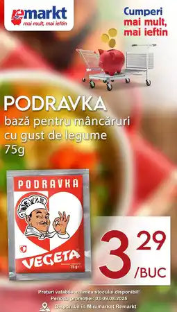 Remarkt Podravka baza pentru mancaruri cu gust de legume Ofertă