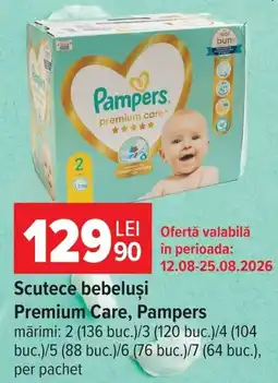 Carrefour Pampers scutece bebeluși premium care Ofertă