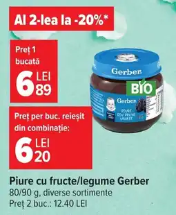Carrefour Piure cu fructe/legume Gerber Ofertă