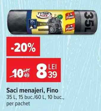 Carrefour Fino saci menajeri Ofertă